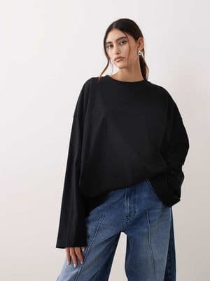 ARRANGE cotton oversized long sleeve t-shirt