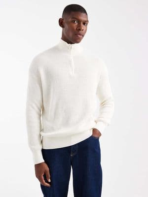Hollister boxy ribbed quarter zip sweater