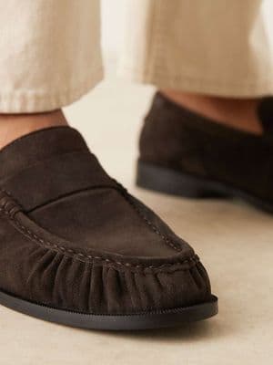 Walk London Riva ruched loafers