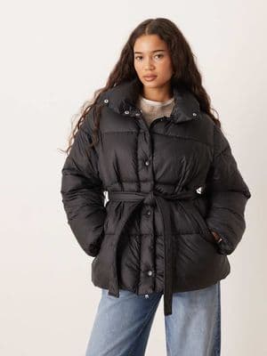 Gina Tricot belted puffer jacket
