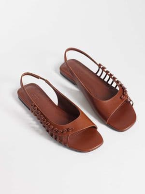 & Other Stories pure leather knot flat sandals