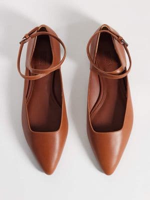 & Other Stories real leather strap ballet flats