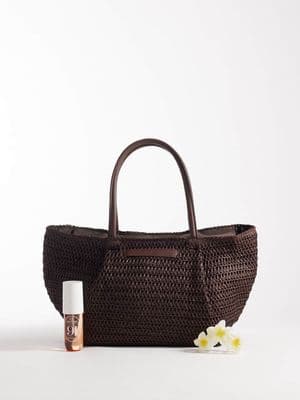 South Beach straw tote bag