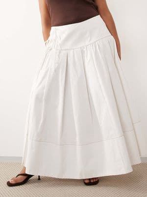 ARRANGE Curve tie front wrap maxi skirt