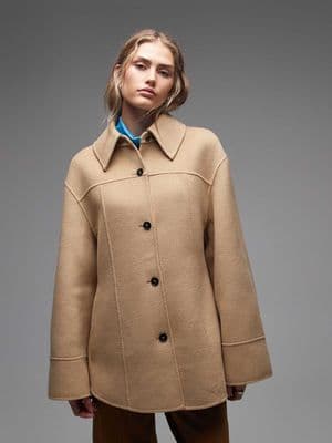 & Other Stories wool rich short collared jacket