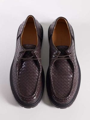 SEQWL Pier woven lace up shoes