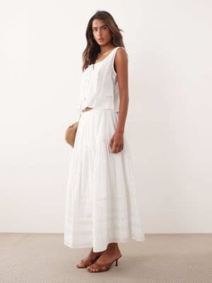 Abercrombie & Fitch boho tiered midaxi skirt