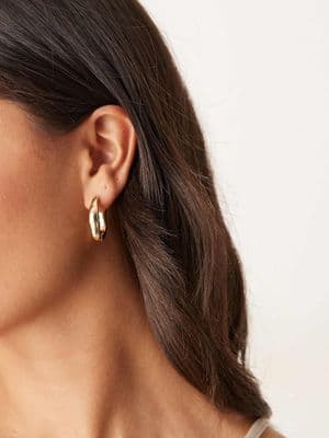 DesignB London molten hoop earrings