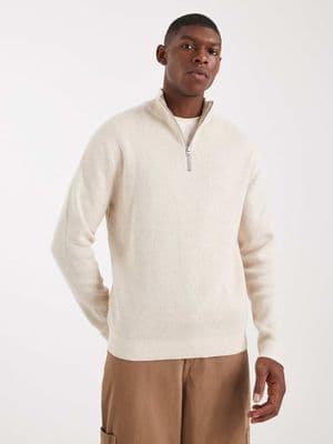 ONLY & SONS half zip knit sweater