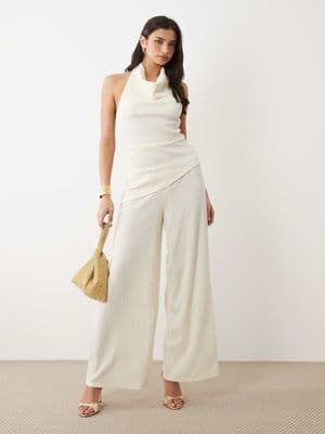 Gina Tricot textured wide pants