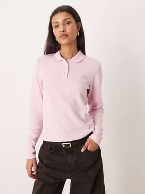 JJXX long sleeve polo top