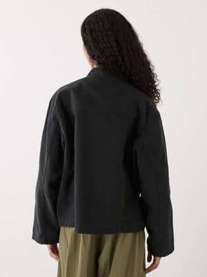 Weekday washed canvas zip up jacket