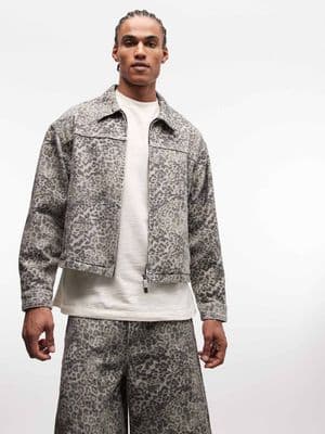 Liquor N Poker boxy denim jacket