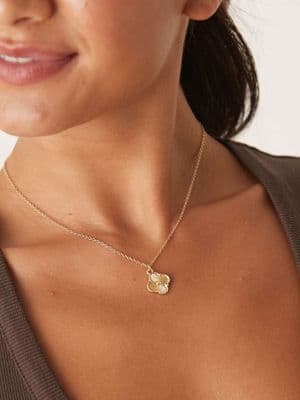 DesignB London clover pendant necklace