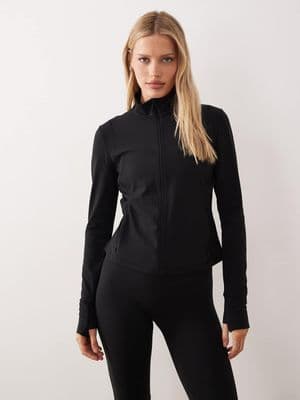 ARKET soft seamless zip up jacket