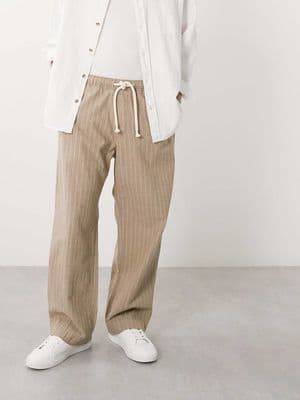 Abercrombie & Fitch cotton rich baggy pull on seersucker pants