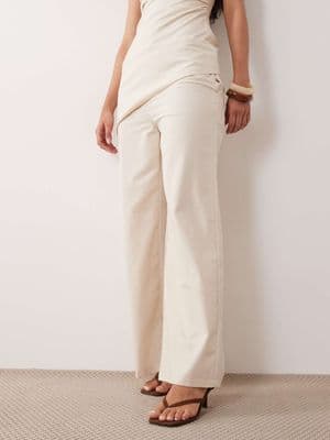 Kaiia exclusive linen blend wide leg pants