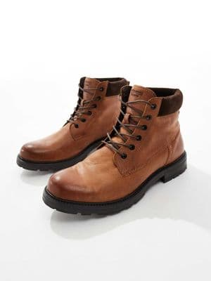 Jack & Jones lace up leather boots