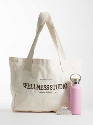 4th & Reckless logo embroidered tote bag