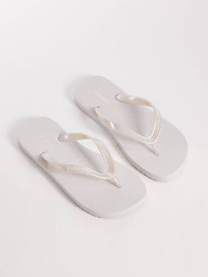 Calvin Klein Jeans metallic flip flops