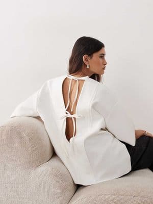 ARRANGE boxy seamed top