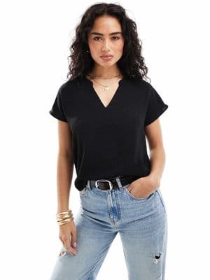 JDY v neck short sleeve blouse