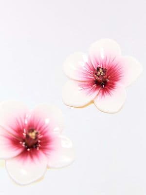 Bershka Hibiscus earrings