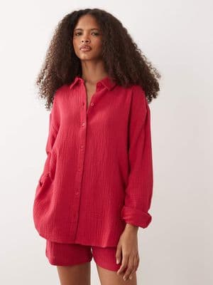 JDY loose fit cheesecloth shirt