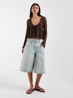 ONLY tie front lace cardigan