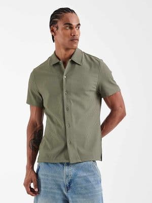 River Island ribbed muscle fit shirt
