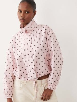 Miss Selfridge scallop detail windbreaker