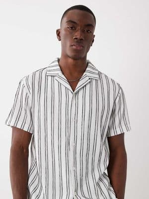 Brave Soul textured short sleeve shirt