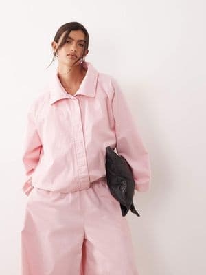 ARRANGE drawstring hem utility twill jacket co ord