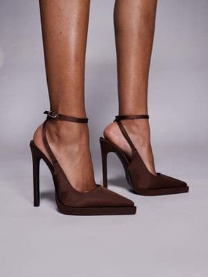 Simmi London Landen Wide Fit platform heeled pumps