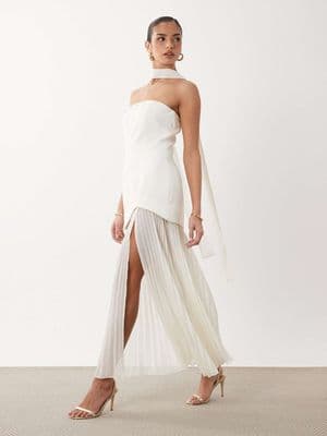 Gina Tricot dropped waist scarf maxi dress