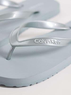Calvin Klein Jeans metallic flip flops
