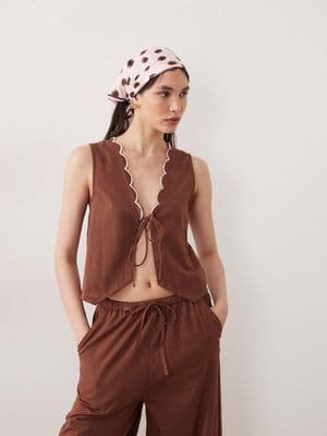 Esmee tie front beach top