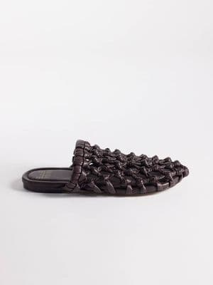 Bronx Ann-aya woven flat mules