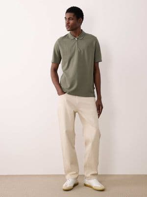 Jack & Jones Premium quarter zip polo top