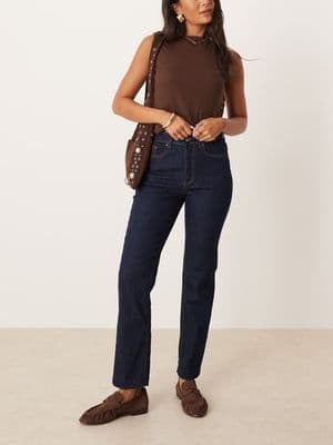 AWARE Alice high waist stretch straight leg jeans