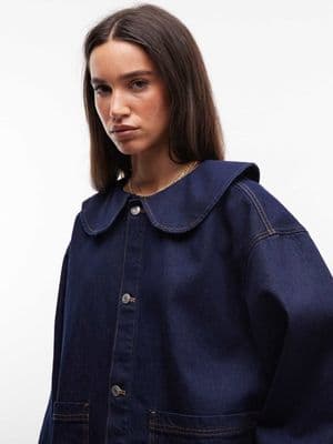 Reclaimed Vintage peter pan collar denim shirt