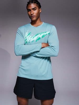 Nike Running Miler logo long sleeve t-shirt