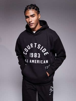 Courtside oversized pullover hoodie