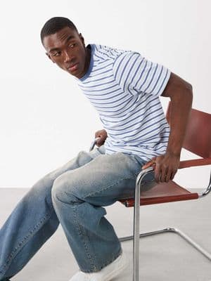 Threadbare short sleeve striped T-shirt