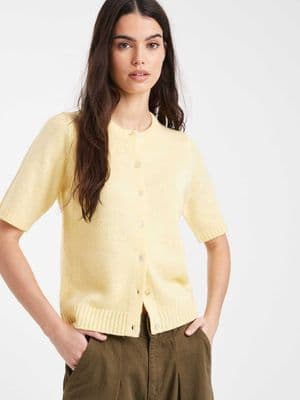Threadbare short sleeve crew neck cardigan
