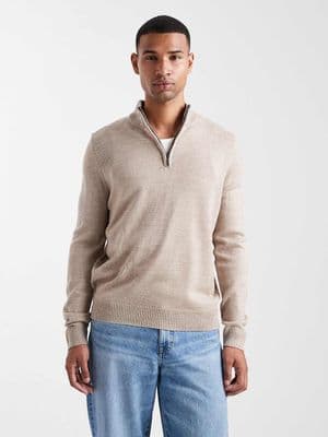 Brave Soul knit quarter zip sweater