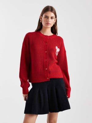 Miss Selfridge pleated knit mini skirt