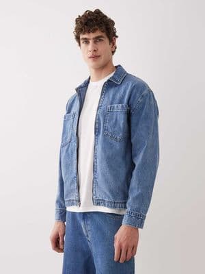 Abercrombie & Fitch workwear zip denim jacket