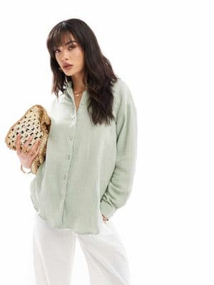 JDY loose fit cheesecloth shirt