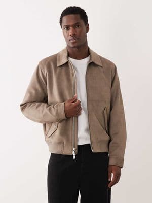 Abercrombie & Fitch faux suede bomber jacket